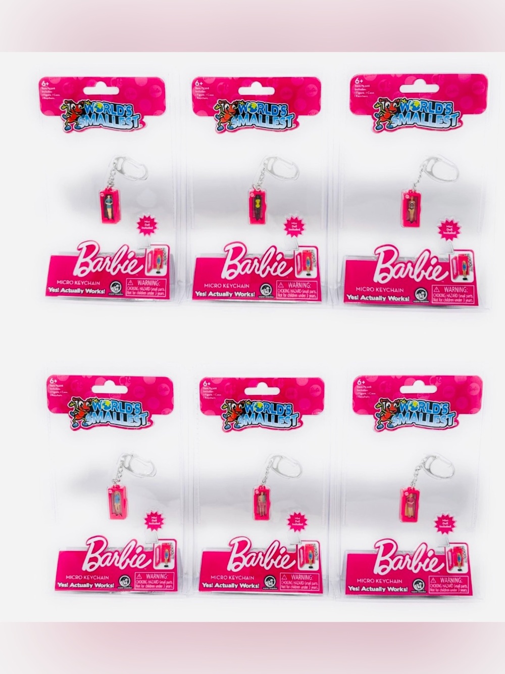 Full Set of World’s Smallest Barbie Micro Figures Keychains